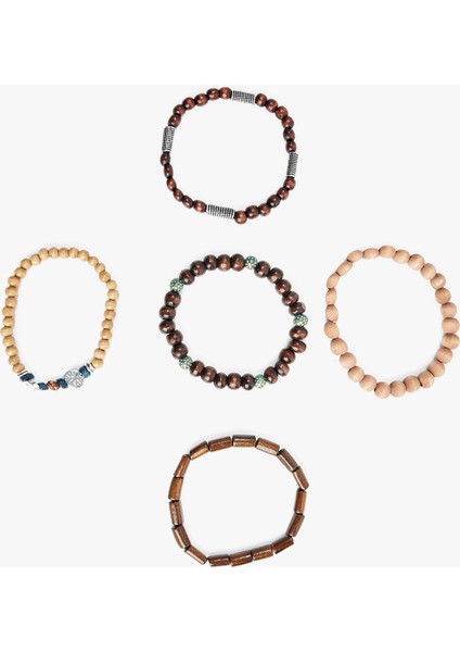 5'li Ahşap Boncuklu Bileklik Seti fiyatları