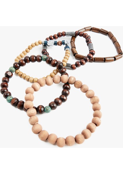 5'li Ahşap Boncuklu Bileklik Seti modelleri