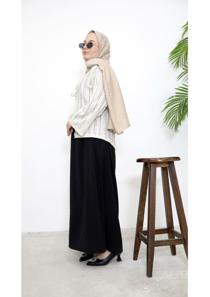 Pileli Ön Iki Bağlamalı Tunik-Bej indirimleri