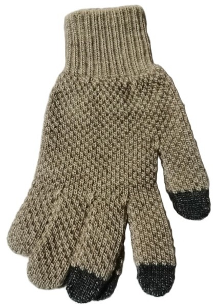 Erkek Örgü Dokunmatik Eldiven Standart