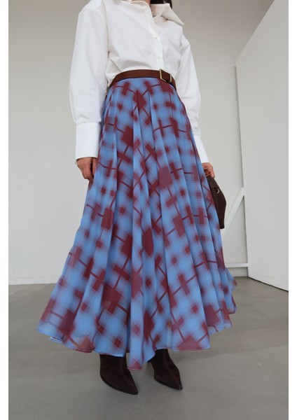 Desenli Kiloş Etek modelleri