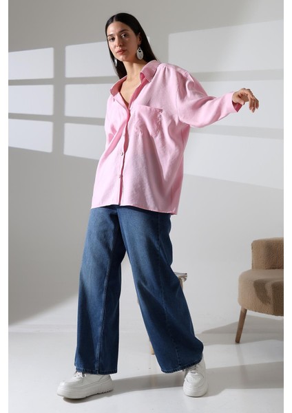 Tek Cep Modal Oversize Kadın Gömlek fiyatları