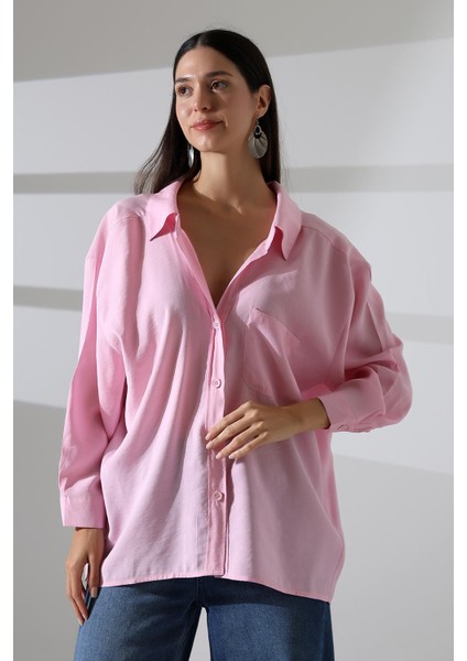 Tek Cep Modal Oversize Kadın Gömlek indirimleri