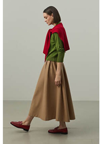 Kare Parçalı Atkı Kırmızı fırsatları