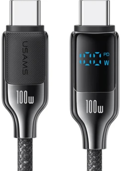 SJ742 100W Ip Örgü 120 cm Type-C To Type-C Şarj ve Data Kablosu