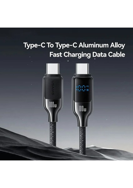 SJ742 100W Ip Örgü 120 cm Type-C To Type-C Şarj ve Data Kablosu fiyatları