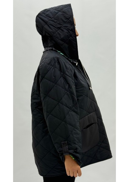 Büyük Beden Çift Taraflı Kapüşonlu Kadın Ince Rüzgarlık Ceket indirimleri