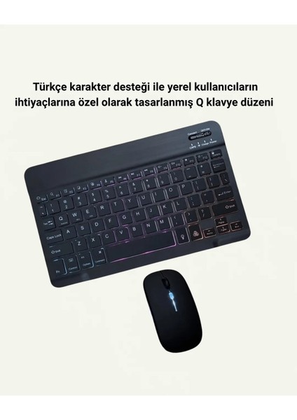 Şık ve Sessiz Tasarımlı Işıklı Klavye Mouse Seti – Şarjlı, Wireless modelleri