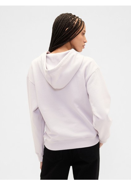 Kadın Açık Gri Gap Logo Fleece Fermuarlı Sweatshirt indirimleri