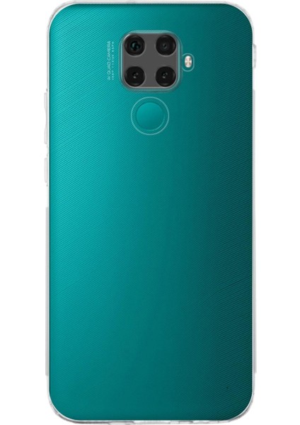Huawei Mate 30 Lite ile Uyumlu Kapak Kamera Korumalı Şarj Yeri Tıpalı Şeffaf Silikon Kılıf