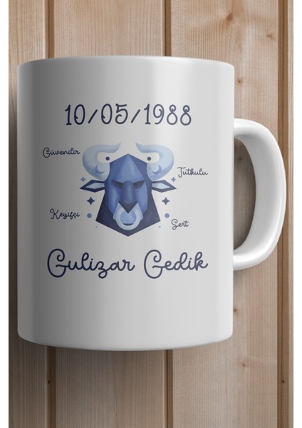 Boğa Burcu Yılbaşı Hediyesi Kişiye Özel Kupa Bardak fiyatları