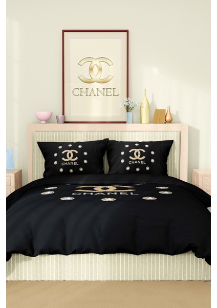 Nevresim Takımı Çift Kişilik Pamuklu Saten Kumaş 6 Parça 3D Dijital Baskı Duvet Cover Set Model No: fiyatları