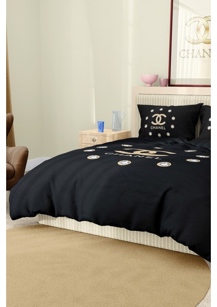 Nevresim Takımı Çift Kişilik Pamuklu Saten Kumaş 6 Parça 3D Dijital Baskı Duvet Cover Set Model No: fırsatları