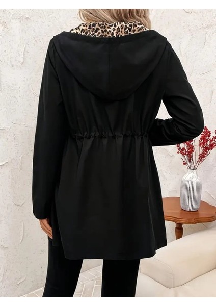 Kadın Uzun Kollu Kapşonlu Çift Taraflı Cepli Bağcıklı Fermuarlı Viskon Iki Iplik Ceket modelleri
