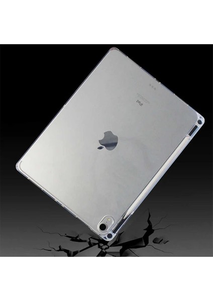Ally iPad Pro 12.9-Inch (2021)-(2020)-(2018) Kalem Yerli Şeffaf Silikon Kılıf-(57 - ?56?29E7-1G7 modelleri