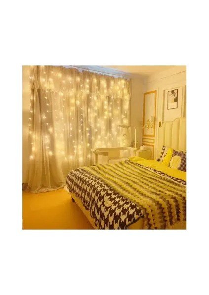 8 Fonksiyonlu Uzaktan Kumandalı Peri Perde LED - 3x3 Metre Günışığı