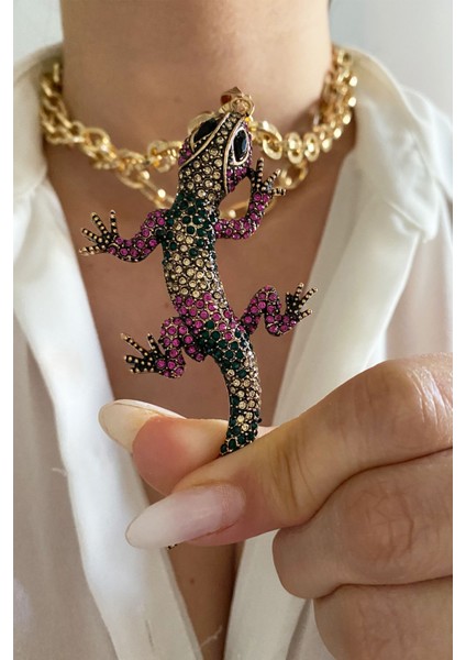 Ejder Figür Çift Sıralı Tasarım Kolye modelleri