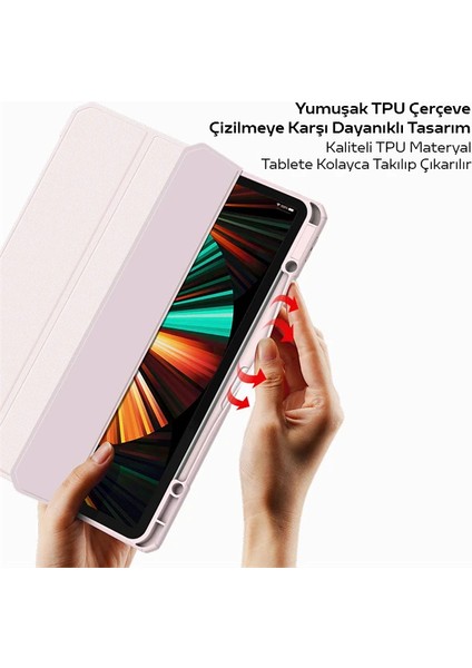 Dux Ducıs iPad Pro 12.9 (2018-2020-2021) Kılıf Kalem Yerli Toby Series Kılıf-(57 - ?86?40E6-7G3 modelleri