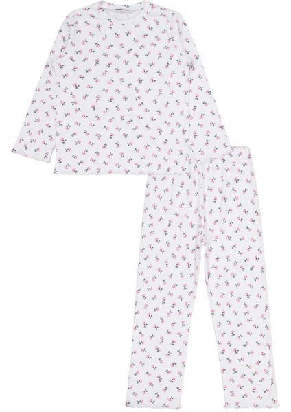 Çiçek Desenli 6-9 Yaş Pijama Takımı