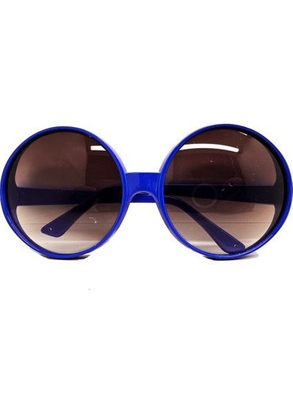 Yuvarlak Yeşilçam 80 Li 90 Lı Yıllar Parti Gözlüğü Retro Mavi Renk fiyatları