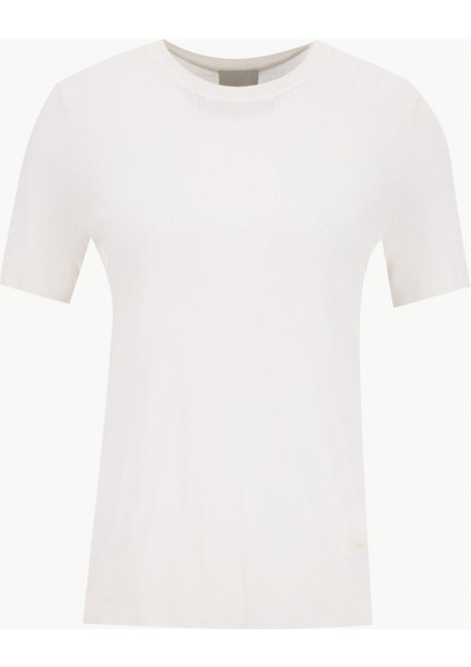 Yuvarlak Yaka Standart Düz Beyaz Kazak Kadın LV044A307GYAS