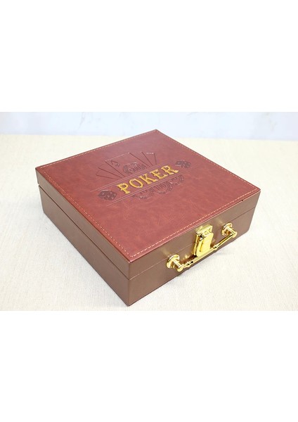 Deri Çantalı 100 Chip ve 2 Adet Iskambil Kağitına Sahip Poker Oyunu ALK4228 - Lisinya fiyatları