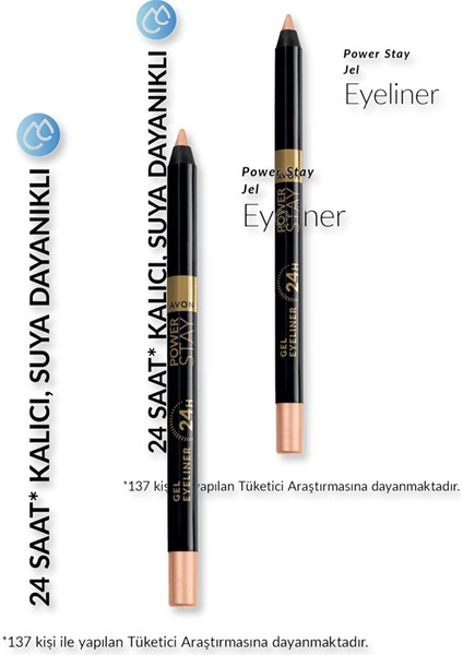 Power Stay Jel Eyeliner - Nude Ikili Set