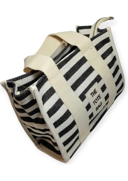 Kadın Kanvas Çanta Çizgili Model 00811