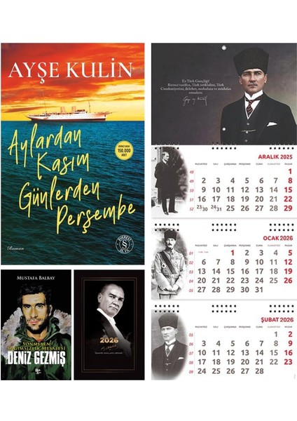 Aylardan Kasım Günlerden Perşembe ve Bitmeyen Deniz Gezmiş - Gazi Paşa Ajanda - Gazi Duvar Takvimi