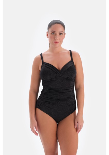 Şık Destekli Tek Parça Büyük Beden Bikini