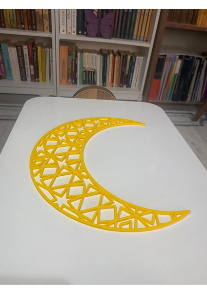 🌙 Sarı Renk Ramazan Hilali Dekoru modelleri