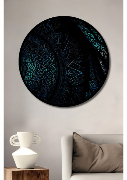 Modern Sanat Bohem Mandala Desenli Ahşap Dekoratif Tablo Yuvarlak Tablo fiyatları