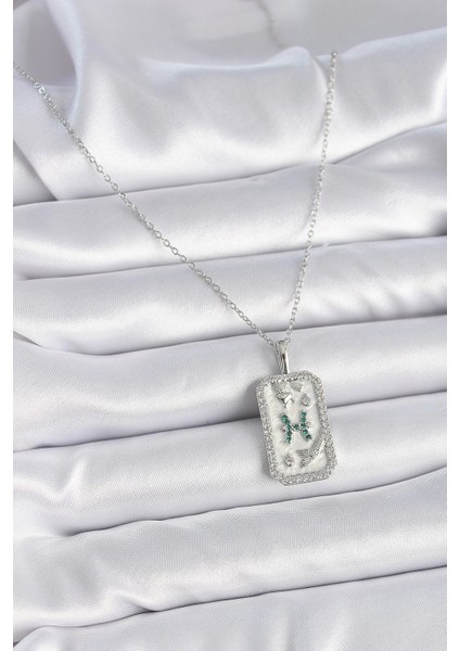 316L Çelik Gümüş Renk Zincir Balık Burcu Zirkon Taşlı Kadın Kolye - TJ-BKO9455 fiyatları