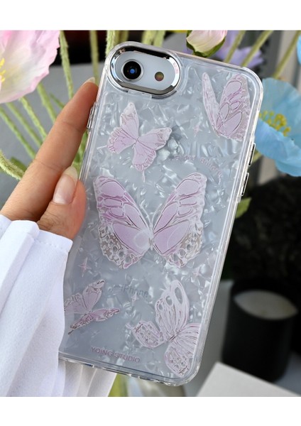 Iphone 6 - iphone 7 - 8 - Se 2020 2in1 Kelebek Renk Geçişli Esnek Silikon Kılıf fiyatları