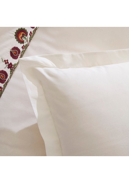 Nubea Nakışlı Çift Kişilik Nevresim Takımı Beyaz