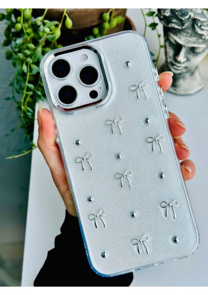 Iphone 16 Promax Uyumlu Mini Fiyonk Tasarımlı Oyuncaklı Silikon Kılıf