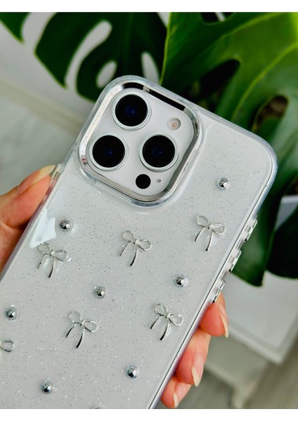 Iphone 16 Promax Uyumlu Mini Fiyonk Tasarımlı Oyuncaklı Silikon Kılıf