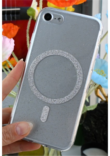 Iphone 7 - 8 - Se 2020 Uyumlu Glitter Magsafe Özellikli Renkli Şeffaf Kılıf fiyatları