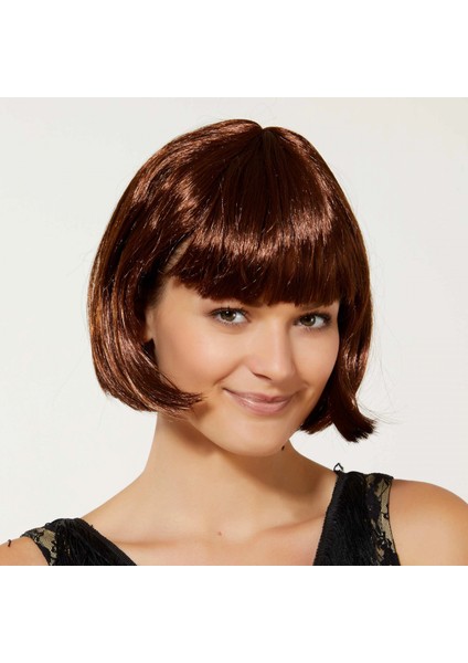 Kahverengi Parti Peruğu Küt Saç (K95)