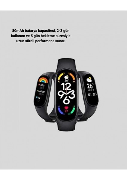 Akıllı Bileklik – Kalp Atış, Uyku ve Adım Takibi, IP67 Su Geçirmez modelleri