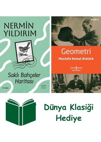 Saklı Bahçeler Haritası + Geometri + Dünya Klasiği Hediye