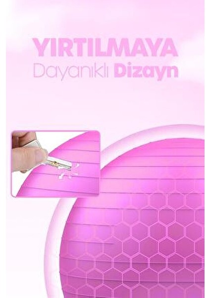 65 cm Pilates Topu ve Pompa Seti | 155-170 cm Boy Için Uygun Dayanıklı Anti-Slip Pembe fiyatları