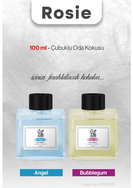 Rosıe Angel ve Bubblegum 100 ml Çubuklu Oda Kokusu