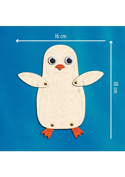 Penguen Ahşap Boyama Etkinlik Seti + Eğitici Çocuk Aktivite + Fırça + Akrilik Boya Kreş Okul Öncesi indirimleri