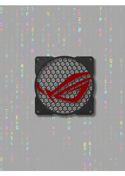 Asus Rog Fan Kapağı – 120MM ve 140MM Uyumlu, Kırmızı Logolu Gaming Aksesuar