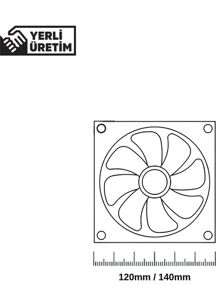 Asus Rog Fan Kapağı – 120MM ve 140MM Uyumlu, Kırmızı Logolu Gaming Aksesuar