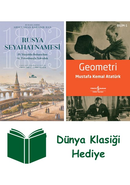Rusya Seyahatnamesi + Geometri + Dünya Klasiği Hediye