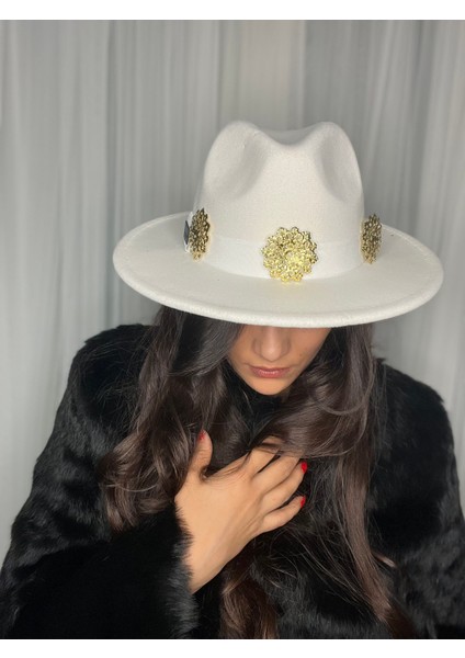 Tasarım Aksesuarlı Panama Fötr Şapka modelleri