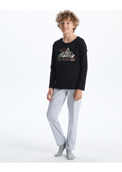 Yeni Sezon Bisiklet Yaka Erkek Çocuk Pijama Takımı fiyatları