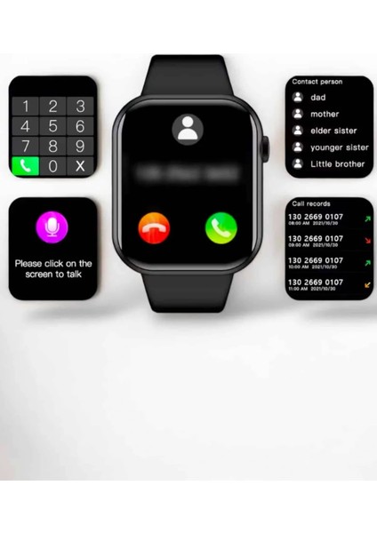 Akıllı Saat Arama Cevaplayan Dokunmatik Ekran Bleutooth Bağlantılı indirimleri